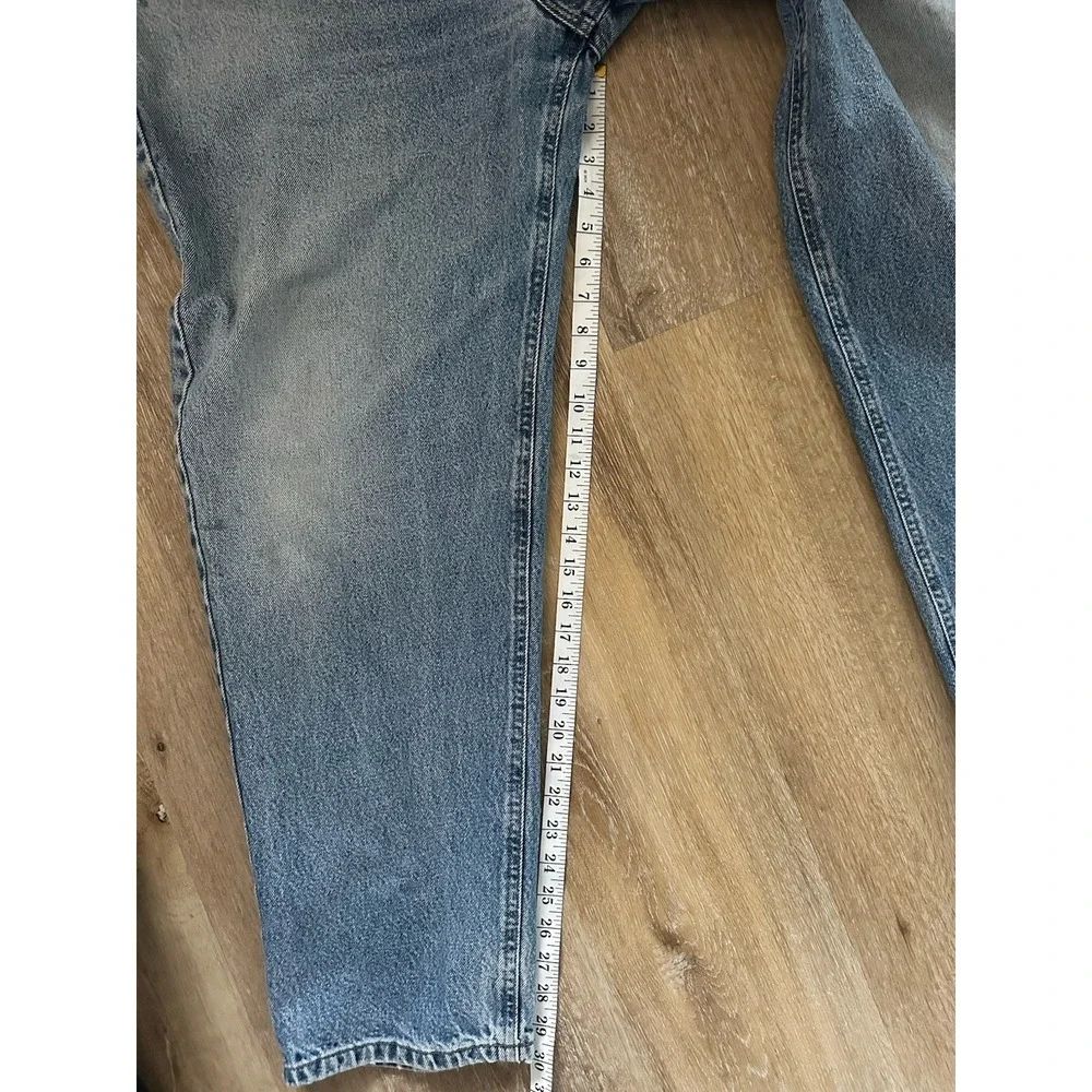 Carhartt Work Jean 42x32 Relaxed Fit Distressed Utility Workwear Carpenter Denim